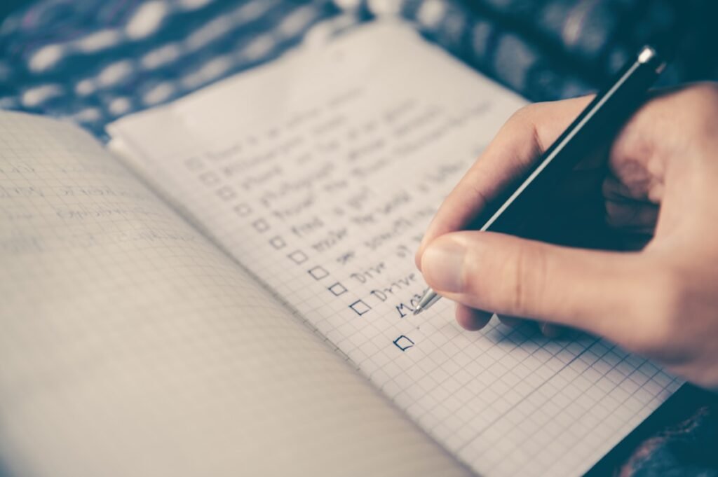 Organized to-do list showing productivity planning and mental wellness habits