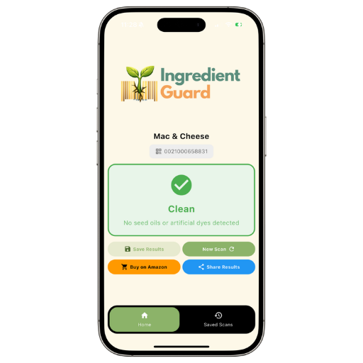 Ingredient Guard App Mockups Ingredient Guard seed oil scanner